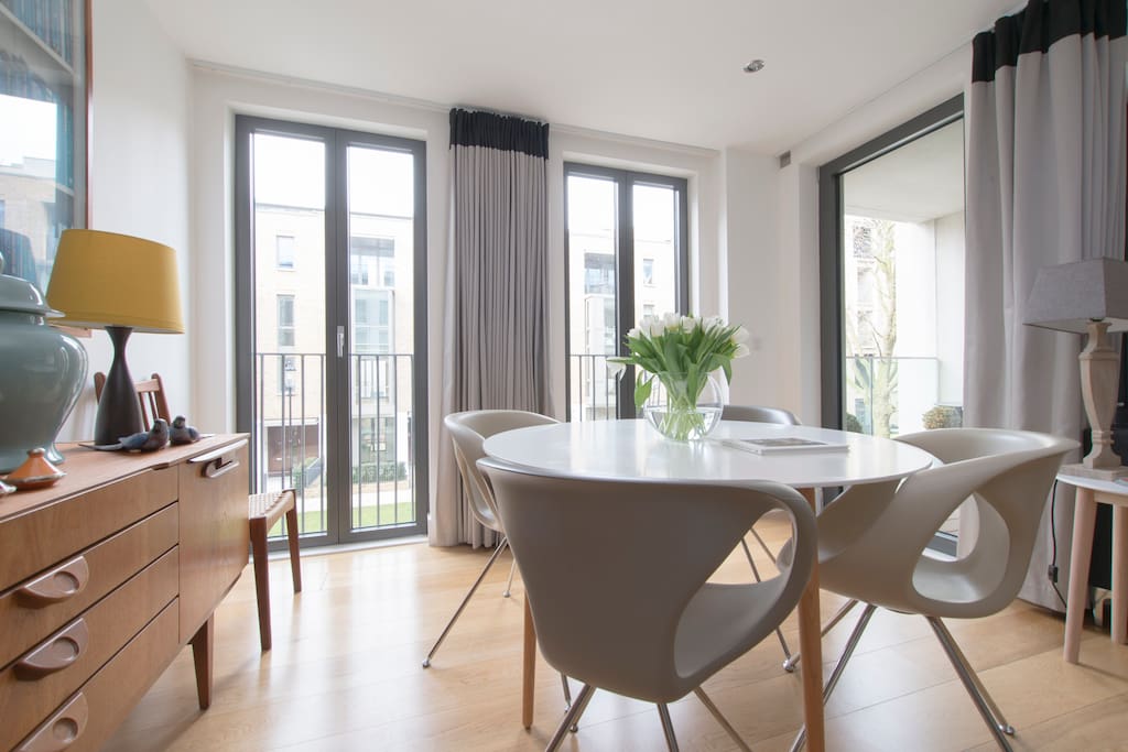 Open plan living room dining and kitchen