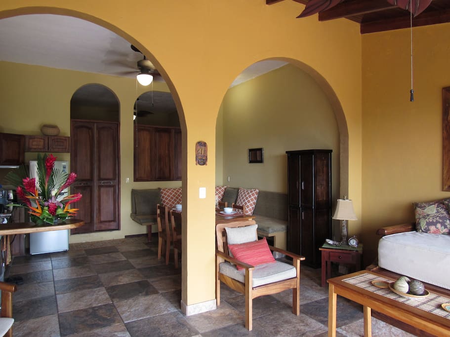 Our open-concept living and