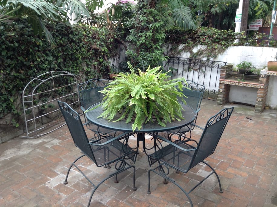 Garden Table in the yard.