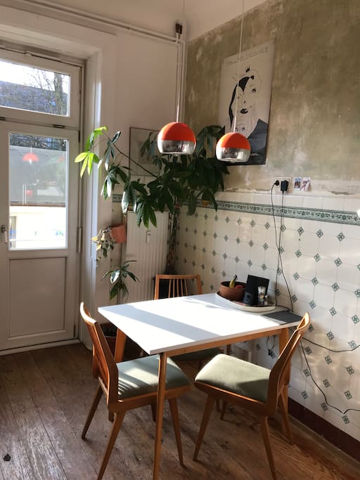 kitchen with small balcony