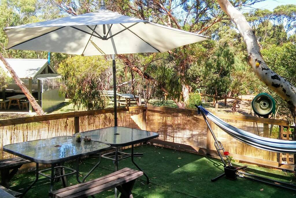 Wine, dine and chill out in the picturesque courtyard.
