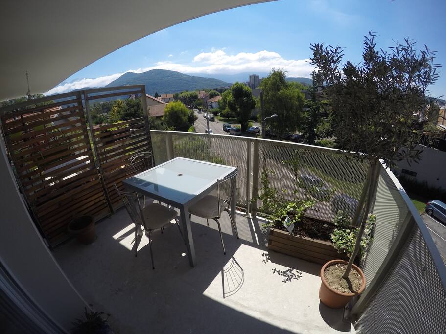 Downstairs balcony