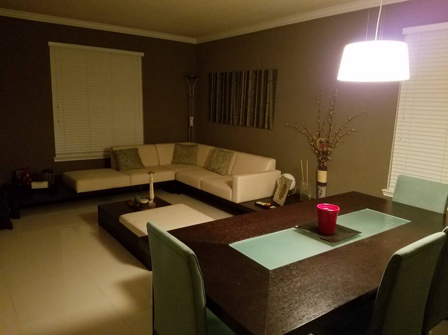 one of the Living area and Dining table