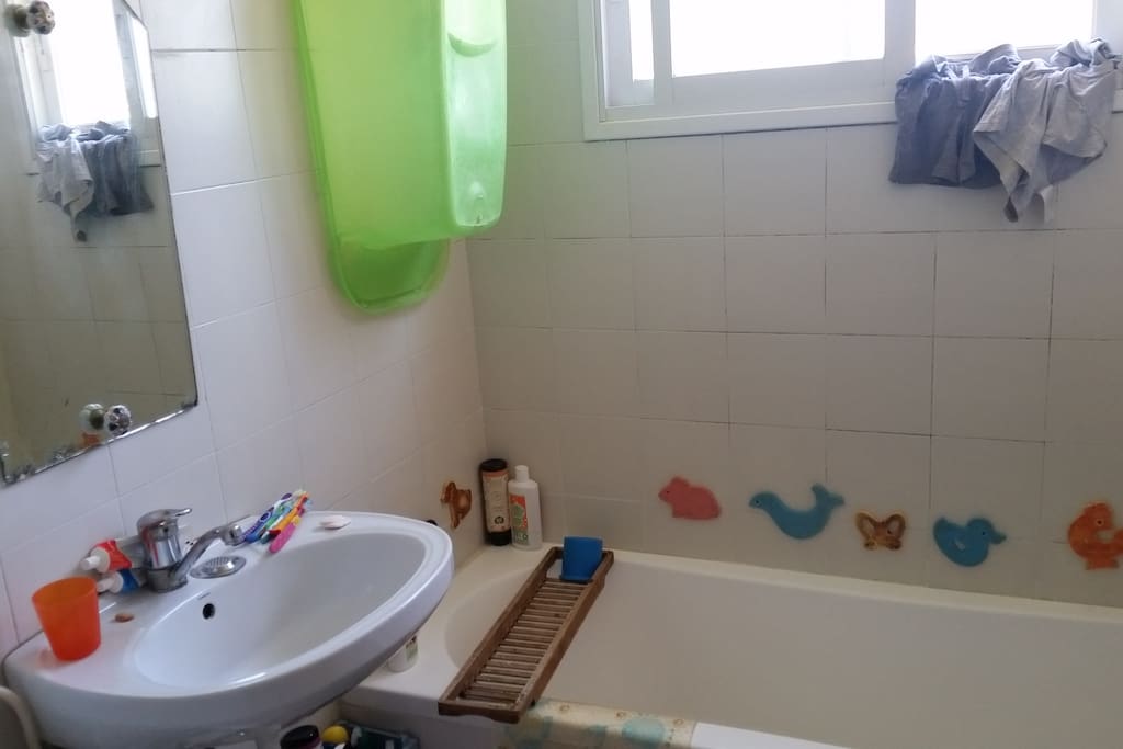 One of the bathroom