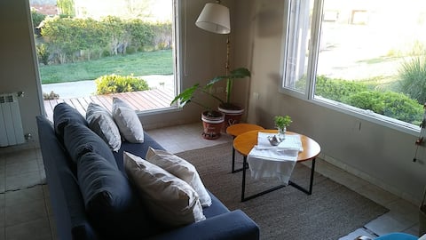House with a very comfortable and bright patio