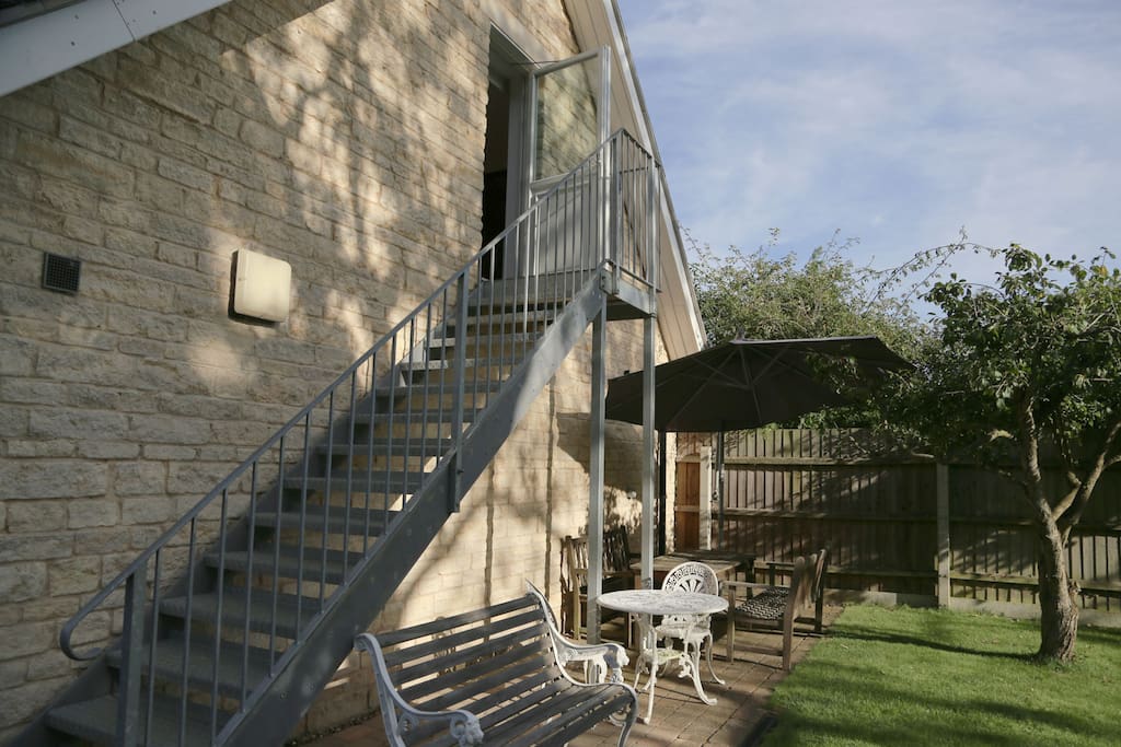 Access to the annex flat. You have use of the garden furniture and parasol