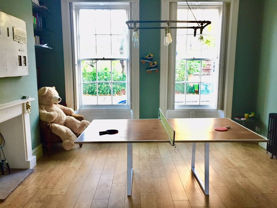 You're welcome to play table tennis or read a book and chill out in our front room.