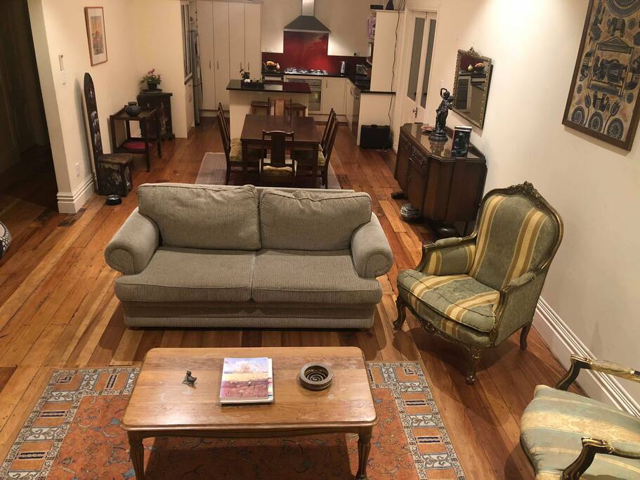 Birds eye view of Living/dining/kitchen