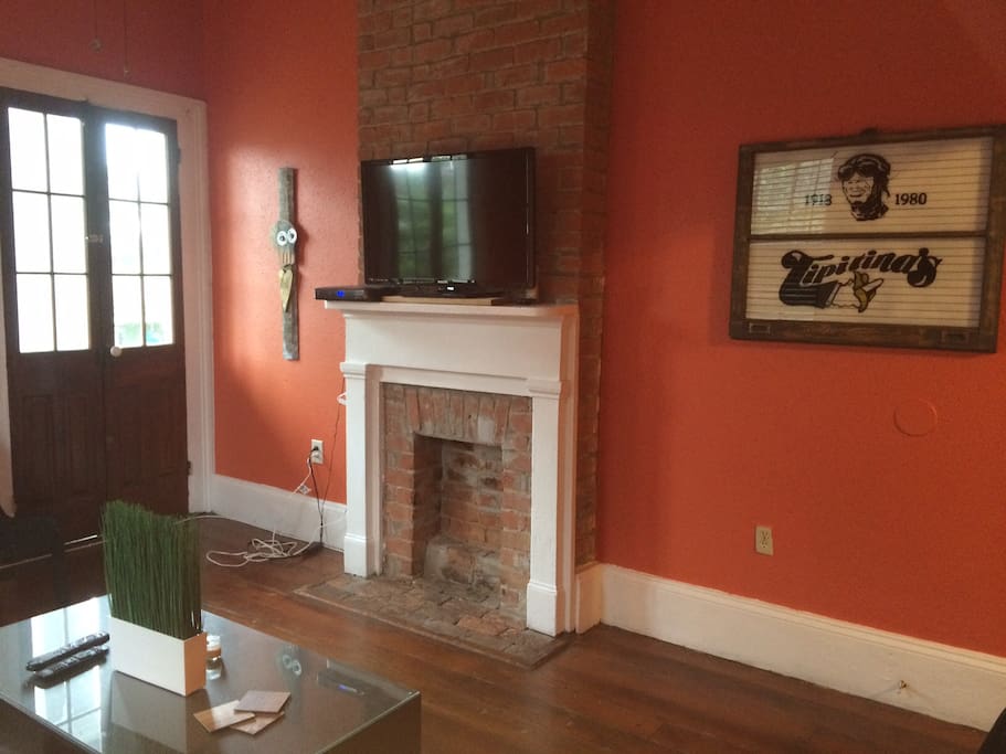 Living Room features TV with full cable package