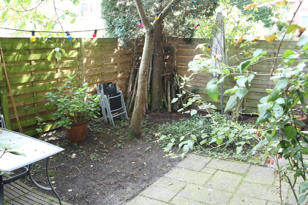 We have a beautiful garden, very rare in Amsterdam!