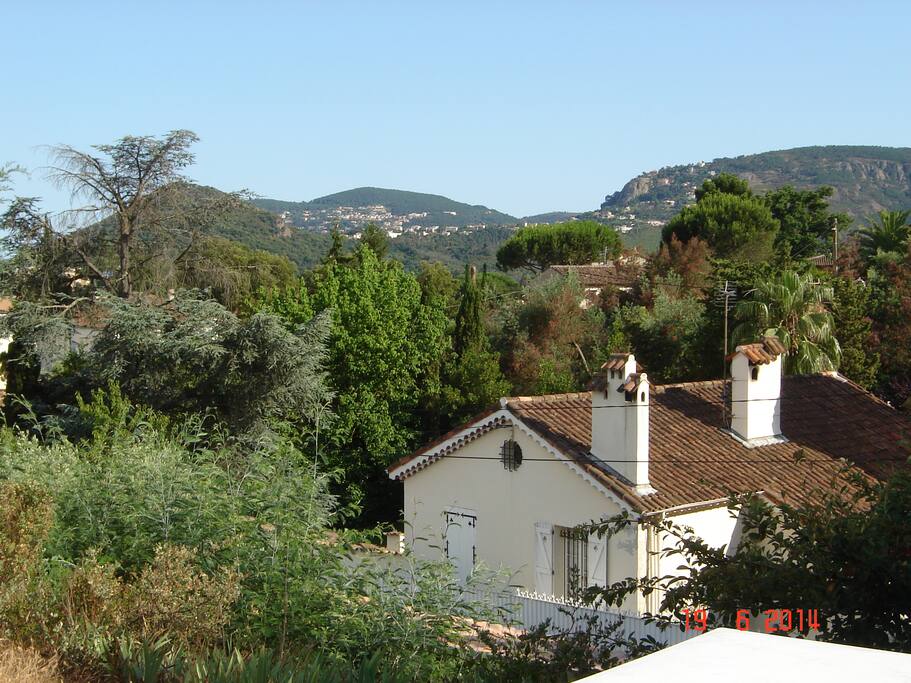 vue sur esterel depuis notre jardin