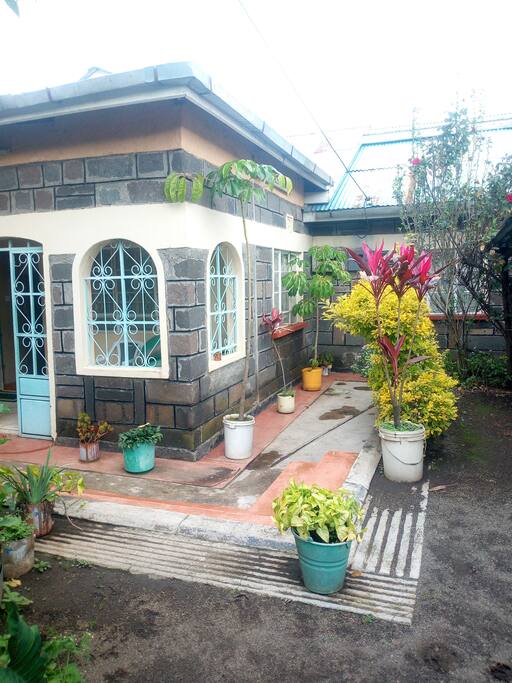 Part of the frontal part of the house.