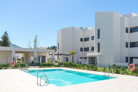 A modern, comfortable apartment with swimming pool