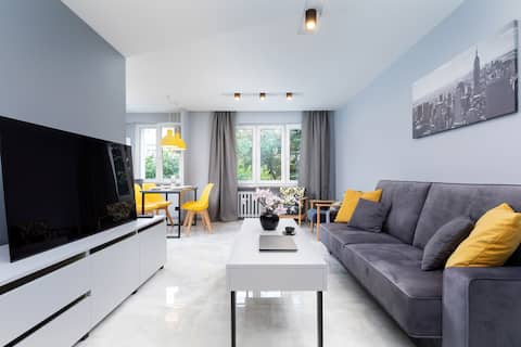 Successful Airbnb property: Stylish Apartment with Balcony | Workspace in Rataje