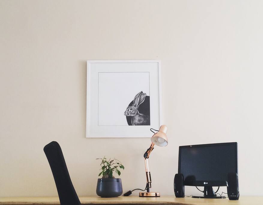 Comfortable workplace with wifi included.