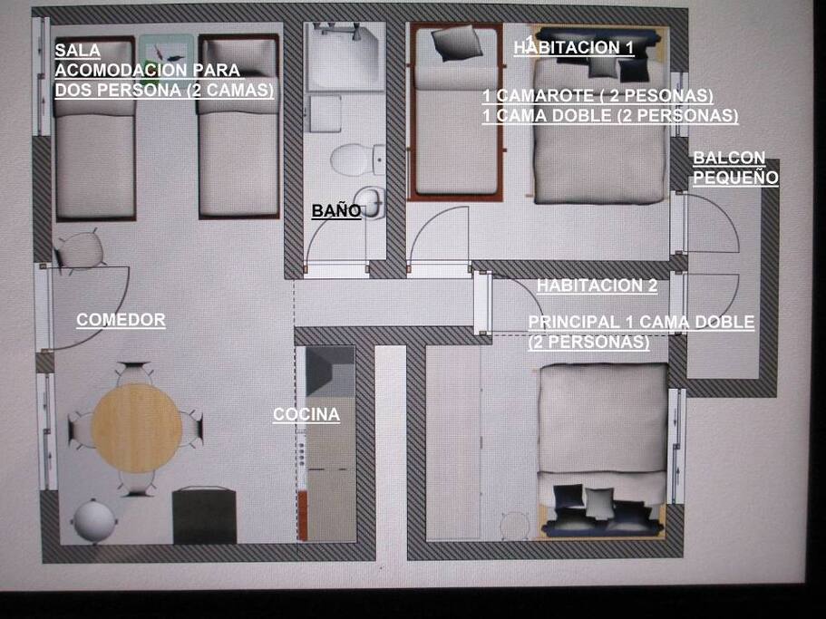 Pequeño, cómodo y sencillo con 52 metros cuadrados aprox.