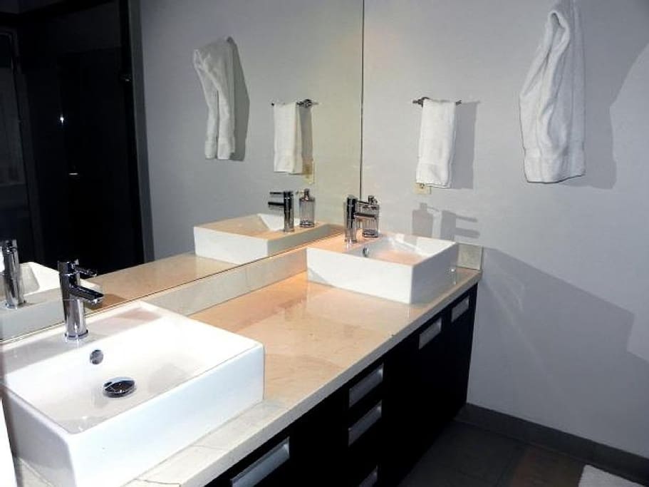 Two separate bathrooms.