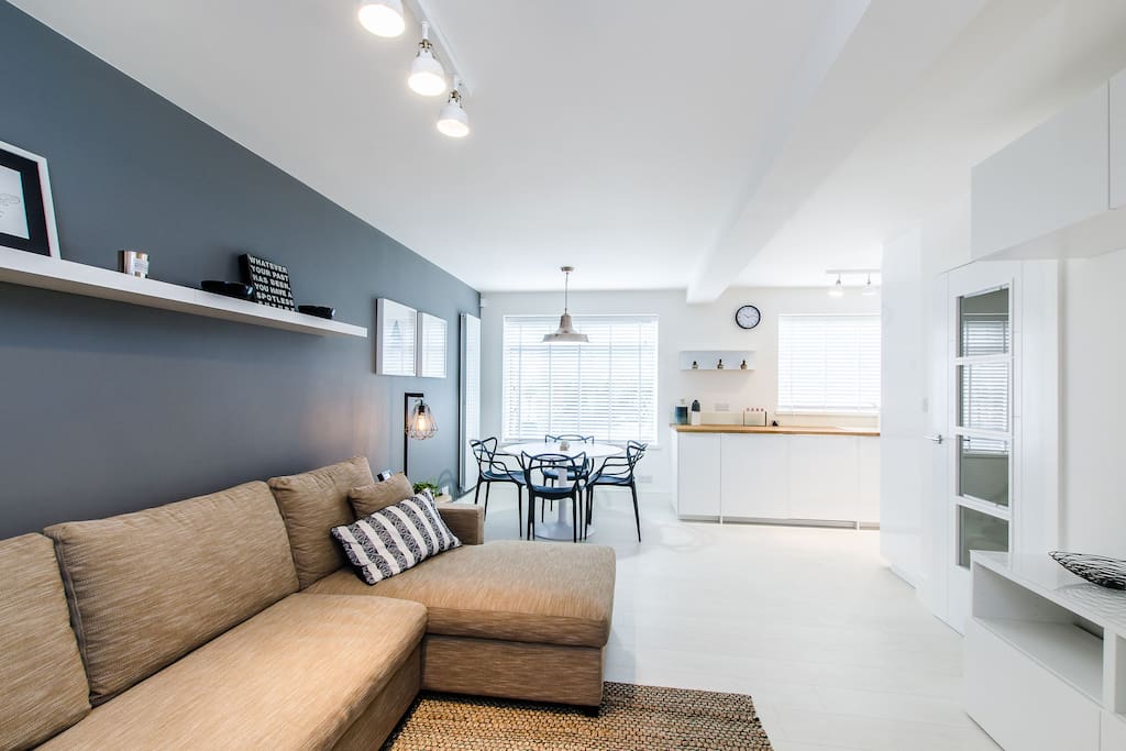 Comfortable sofabed within the studio