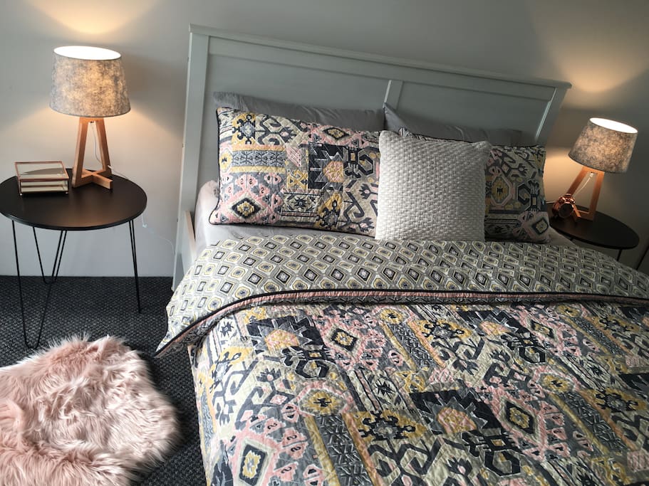 Master bedroom, comfy bed and quality linen provided