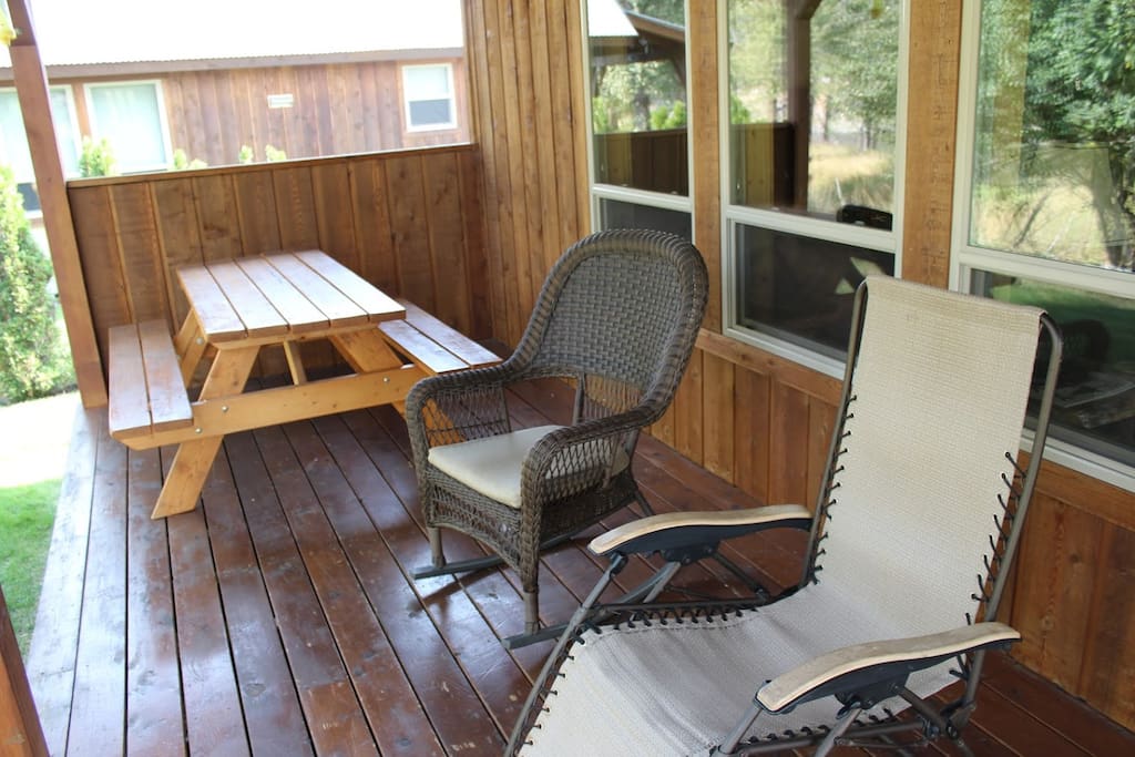 Back porch, a great picnic spot