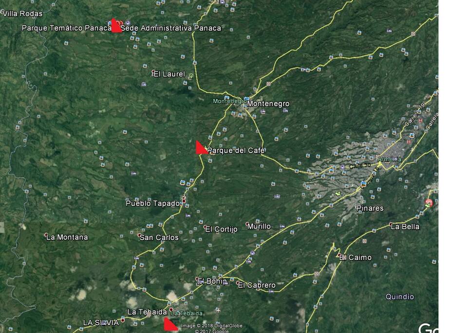 Ubicación de los parques