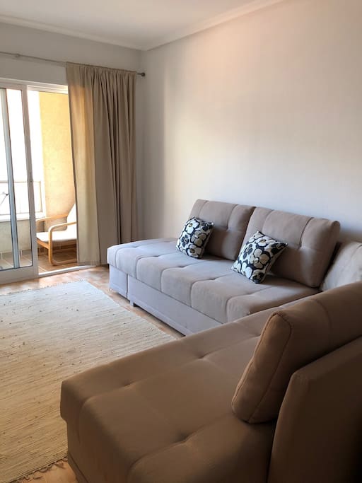 Living room with balcony