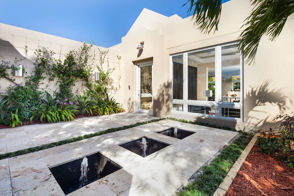 Front Courtyard with Fountains