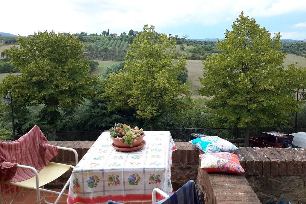 panorama sul tramonto