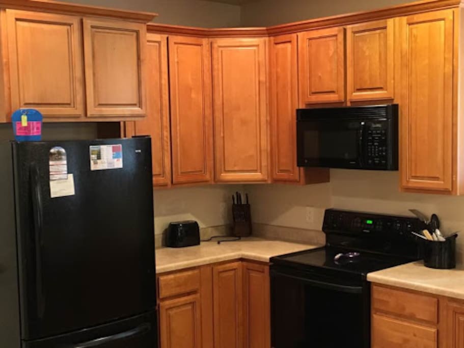 Oversized Fridge. Microwave and Stove