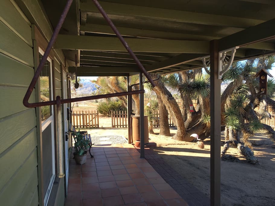 Lovely veranda with sweeping views of pristine desert and mountains