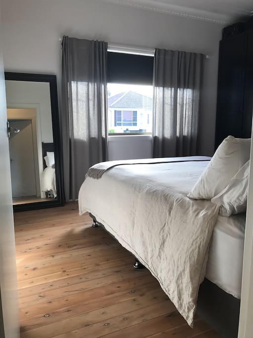 Master bedroom with built in wardrobe