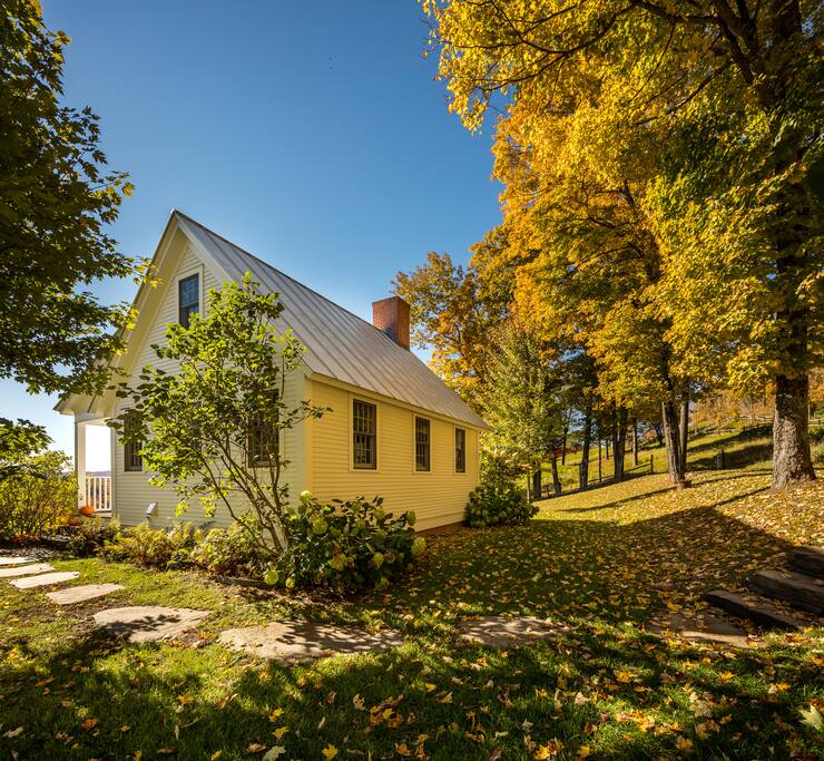 Coming to the front door in Fall