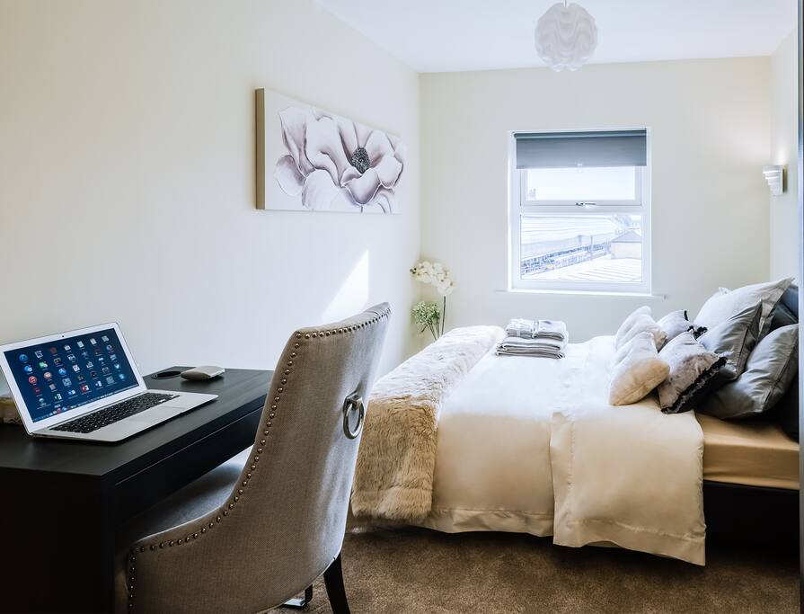 Always have somewhere to be productive. Workstation in Bedroom - with Superfast Wifi.