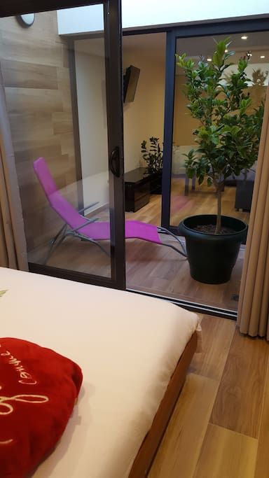 chambre avec patio