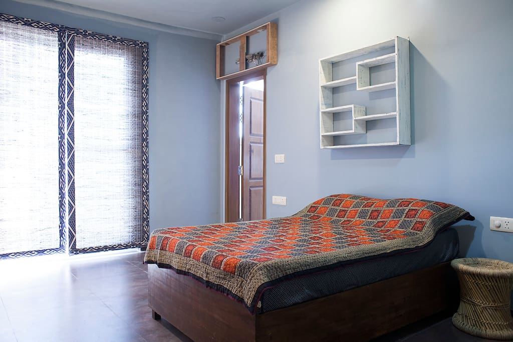 Bedroom with attached bathroom + balcony
