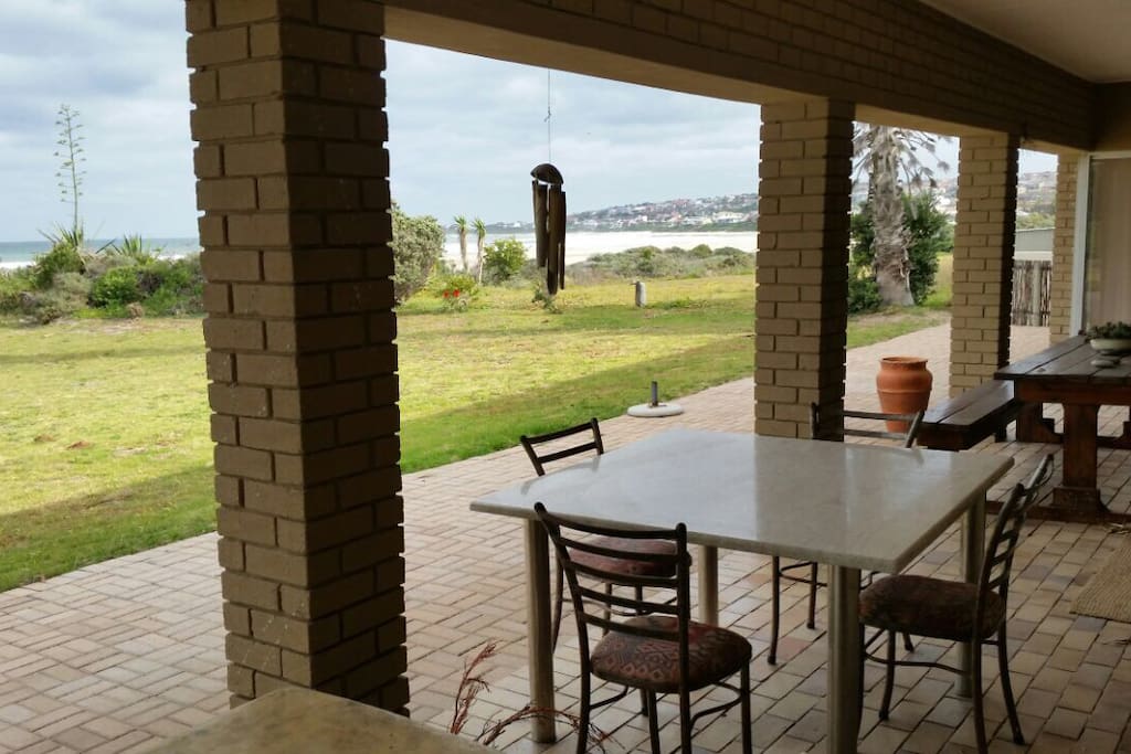 Patio view with an outdoor braai area