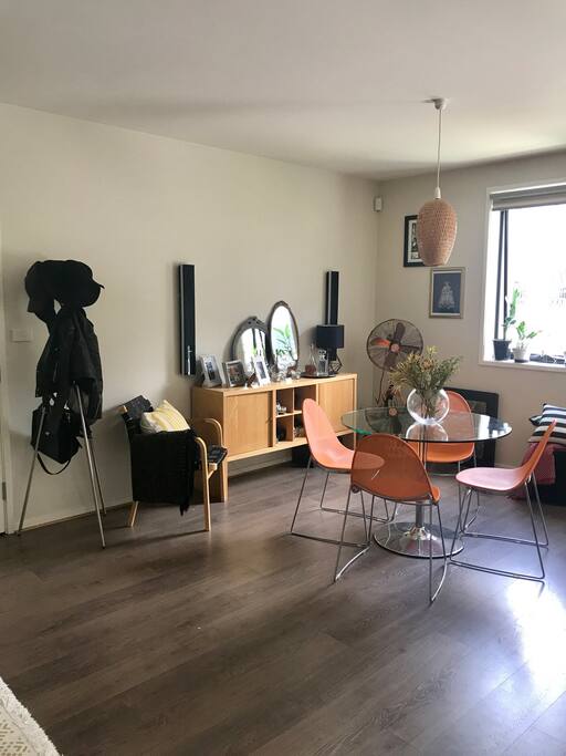 The entrance and dining area