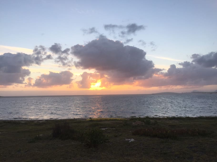 Sunset over the sea.