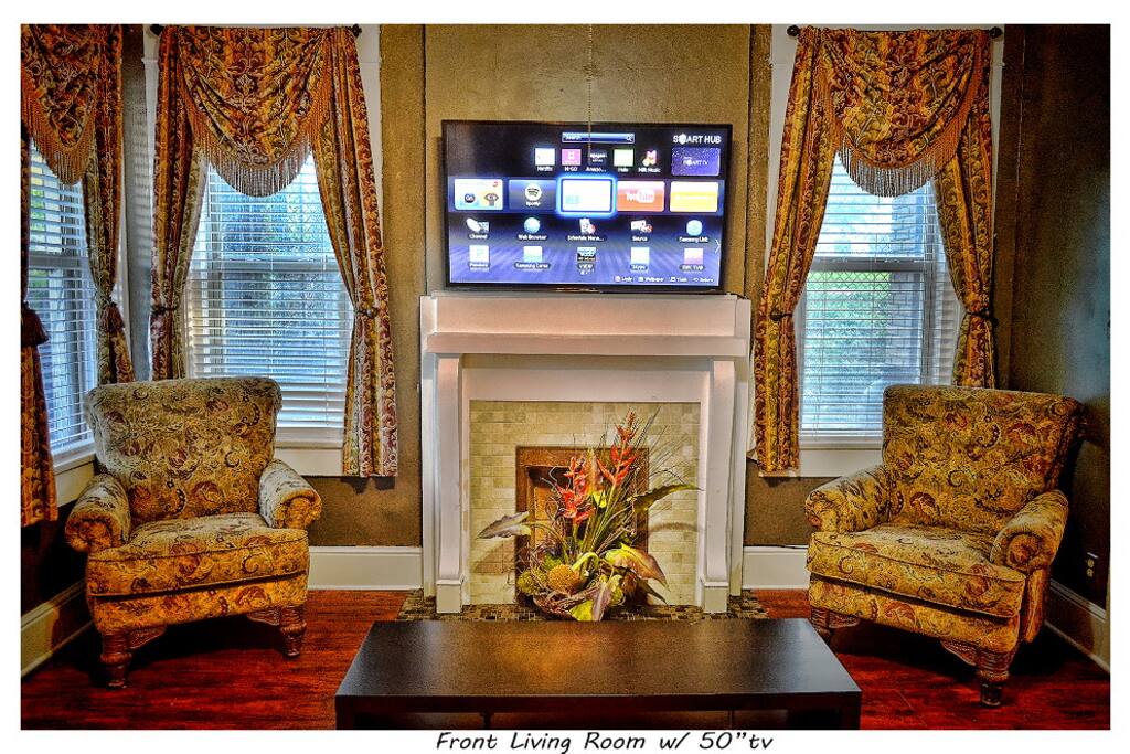 50" Samsung Smart TV with WiFi apps, Netflix, Pandora etc. (non working fireplace)