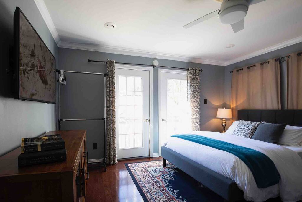 French doors allow tons of natural light