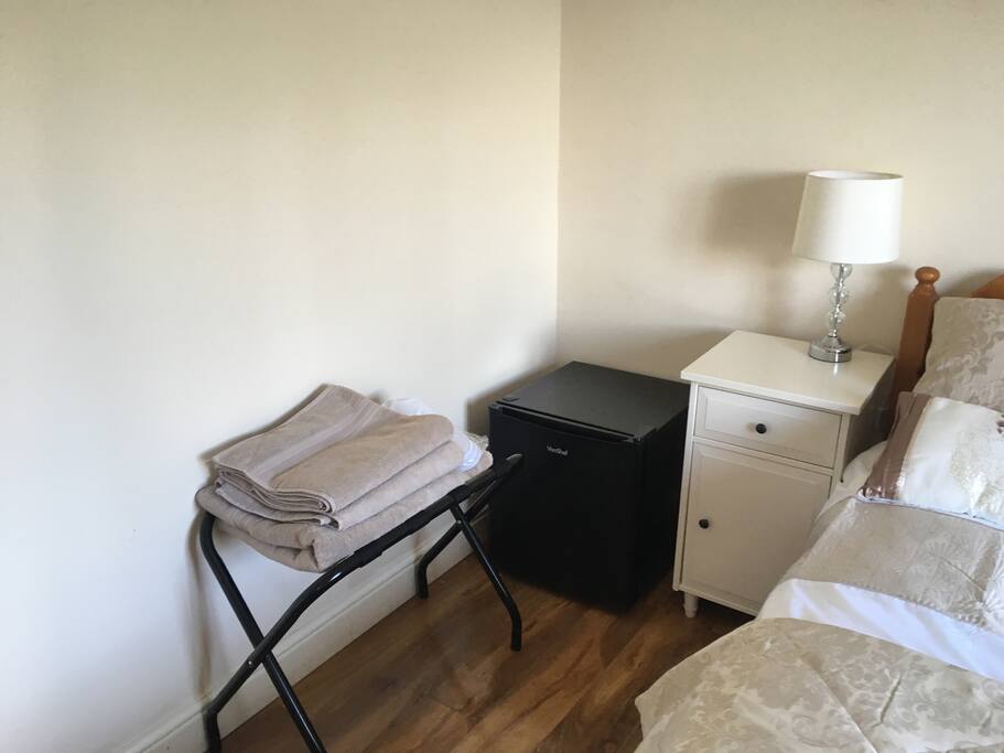 Luggage rack & fridge