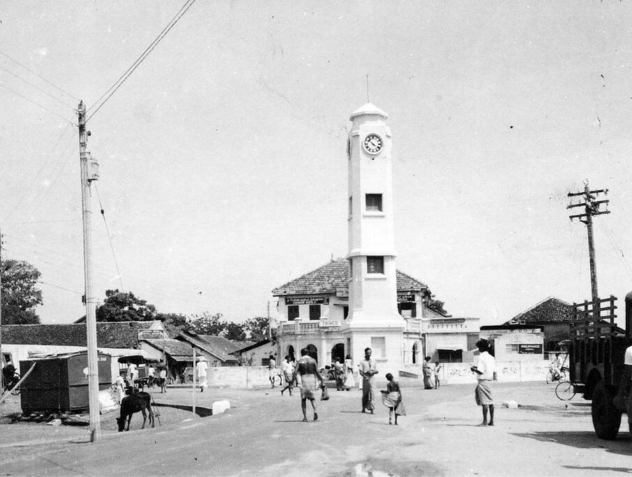 Buliding behind the clock tower is the place