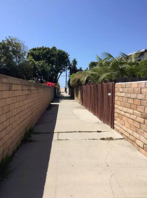 View from the front of the house. Ocean just a few steps away