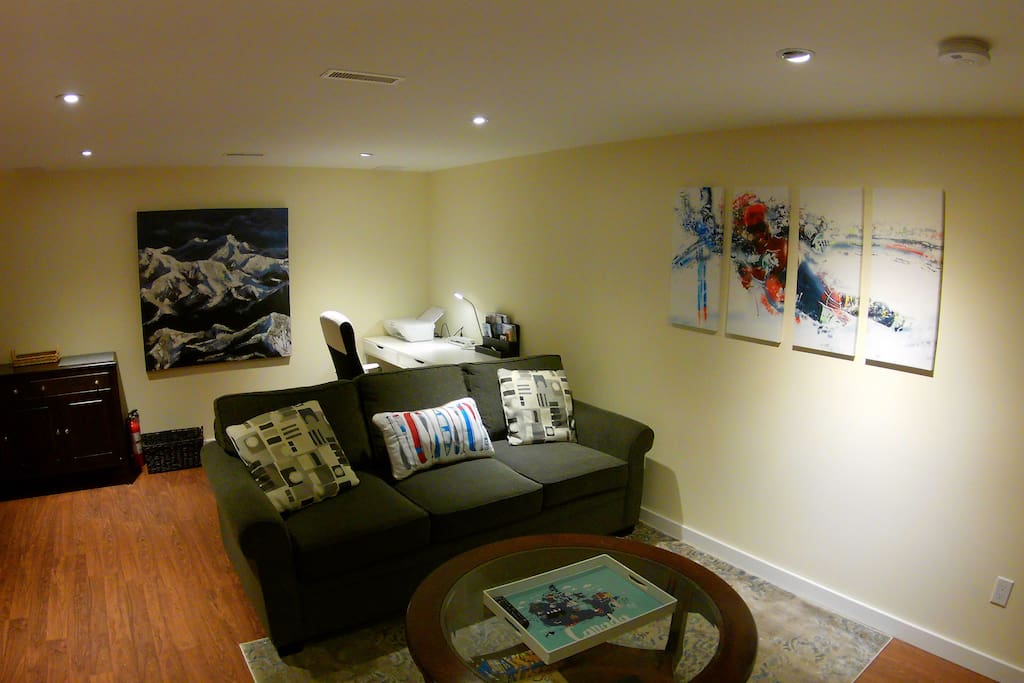 Living Room with Queen Sofa Bed