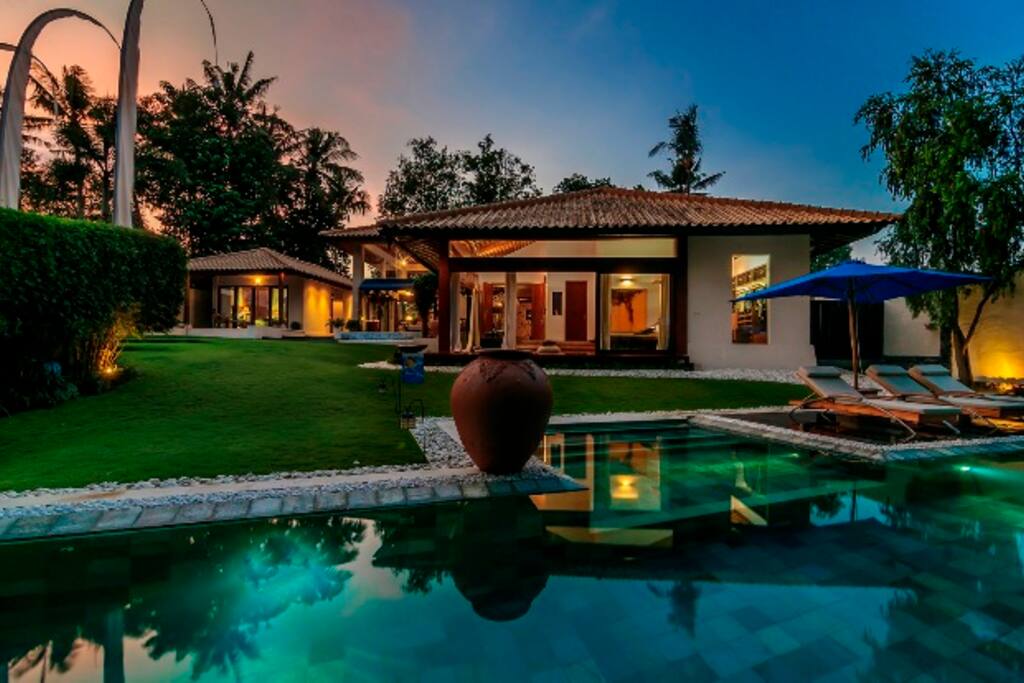 Villa and pool view