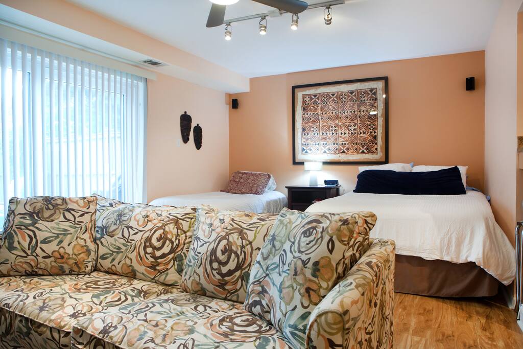 Twin bed. Sofa queen size bed with high end foam mattress.