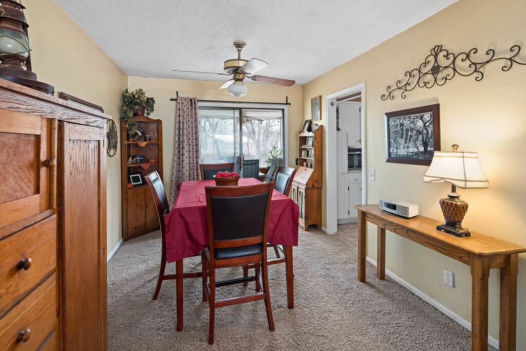 One of two different inside dining areas.