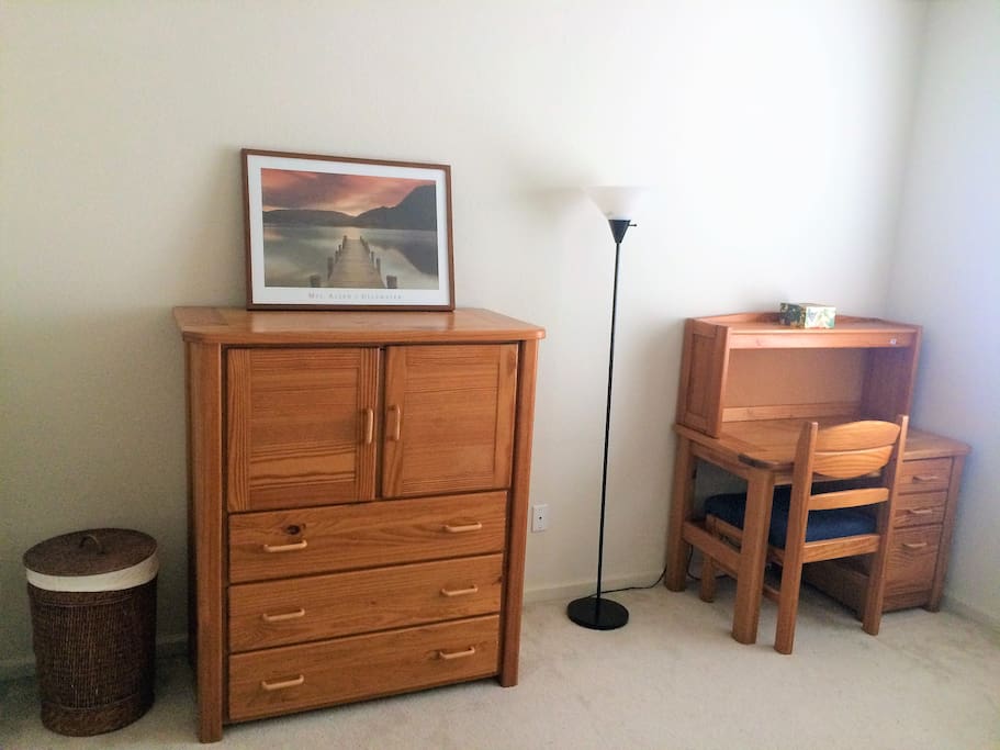 Large dresser with desk
