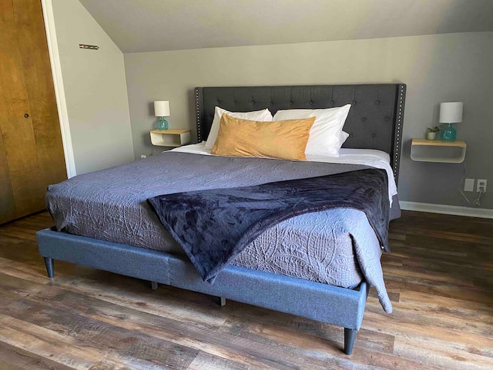 Relax in the second floor king bedroom