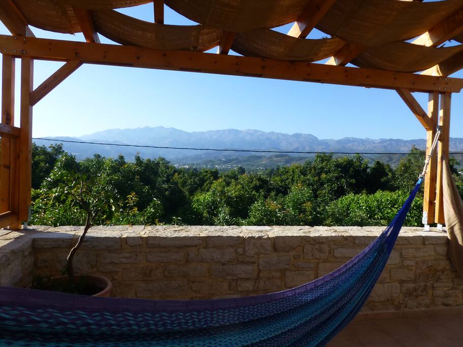 Why not lie in the genuine Mexican hammocks on the roof terrace and enjoy the view!